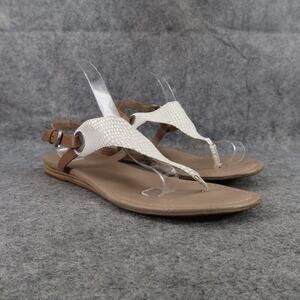 Franco Sarto Shoes 11 Sandals Fashion Casual T Strap Slingback Leather Buckle